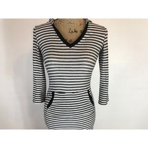 Midi striped sporty dress